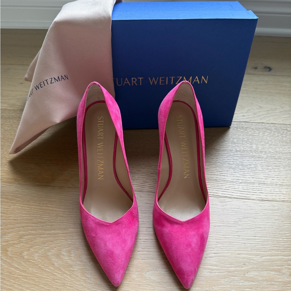 Stuart Weitzman Fuchsia Suede Pumps
